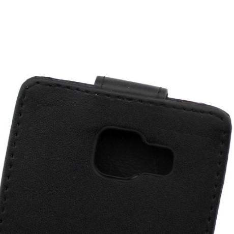 Кожаный Флип Чехол Plain Texture Black для Samsung Galaxy A3 (2016) / A310