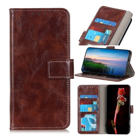 Чохол-книжка Magnetic Retro Crazy Horse Texture Samsung Galaxy M32/A22 4G - коричневий