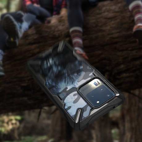 Оригинальный чехол Ringke Fusion X Design durable для Samsung Galaxy S20 Ultra Camo Black (XDSG0027)