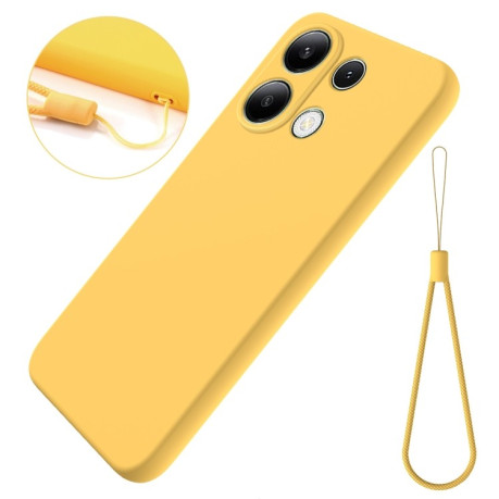 Силиконовый чехол Solid Color Liquid Silicone на Xiaomi Redmi Note 13 Pro 4G / Poco M6 Pro 4G - желтый