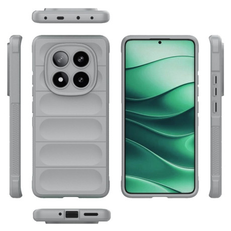 Силіконовий чохол Magic Flannel для Xiaomi Redmi Note 14 Pro 5G/Poco X7 - сірий