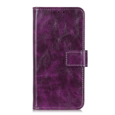 Кожаный чехол-книжка Retro Crazy Horse Texture на Samsung Galaxy A03 Core - фиолетовый