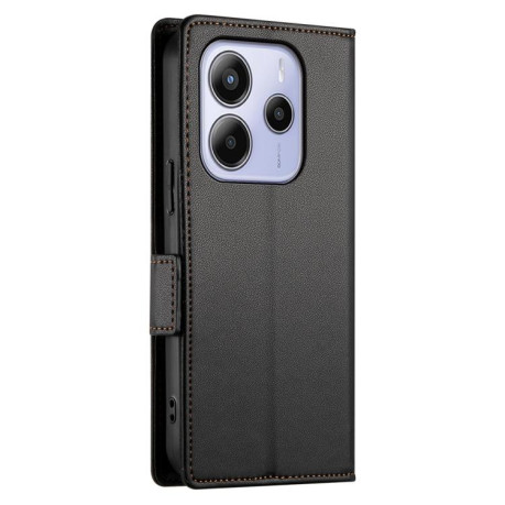 Чохол-книжка Side Buckle Magnetic Frosted Leather для Xiaomi Redmi Note 14 4G 164.84mm - чорний