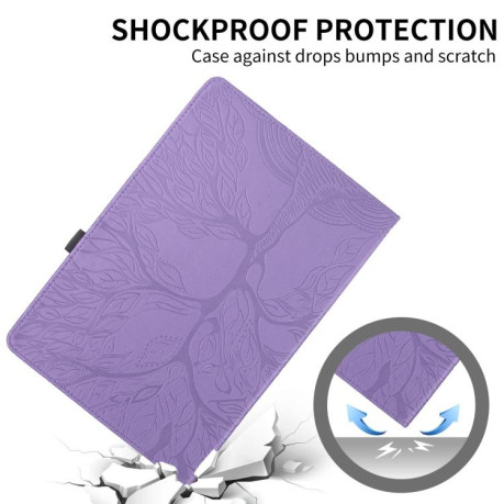 Чехол-книжка Tree Life Embossed Rotation Leather на Xiaomi Redmi Pad 2 SE 9.7 2026 — фиолетовый