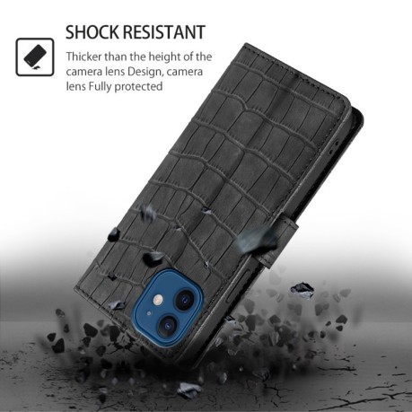 Чохол-книжка Skin Feel Crocodile Texture для Infinix Hot 50i 4G - чорний