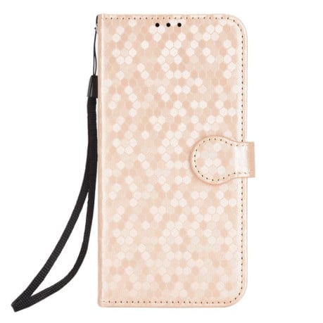 Чехол-книжка Honeycomb Dot для Motorola Edge 60 Pro - золотой