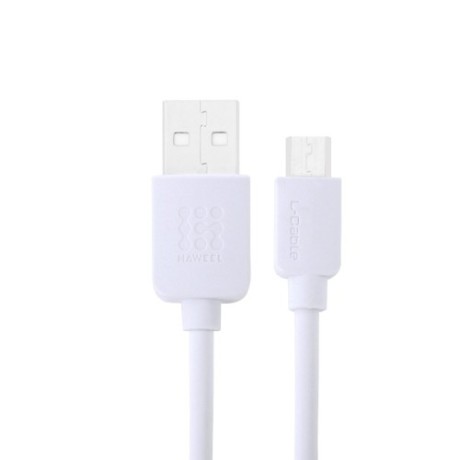 Зарядный кабель HAWEEL 2m High Speed Micro USB to USB для Samsung - белый