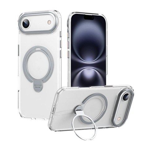 Противоударный чехол Double Ring MagSafe Magnetic Holder для iPhone Air - прозрачный