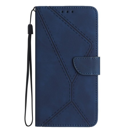 Чехол-книжка Stitching Embossed Leather на Realme 11 4G Global - синий