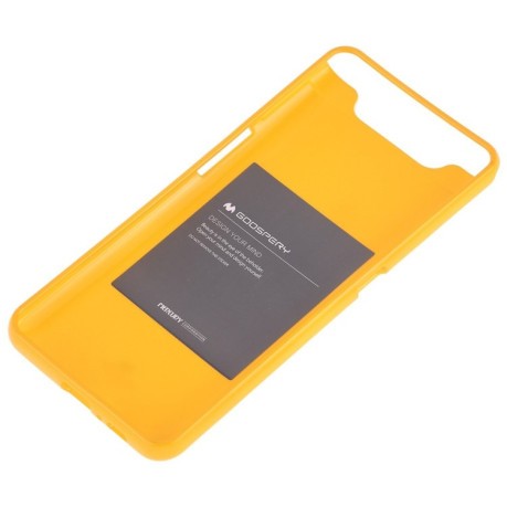 Силиконовый ударозащитный чехол MERCURY GOOSPERY JELLY на Samsung Galaxy A80 -желтый