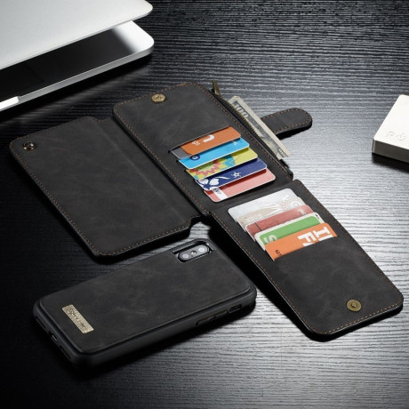 Шкіряний Чохол-гаманець CaseMe 007 Sries з відділенням для кредитних карток та фліпом на iPhone X/Xs чорний
