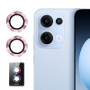 Защитное стекло на камеру ENKAY Aluminium для OPPO Reno13 Global - розовое
