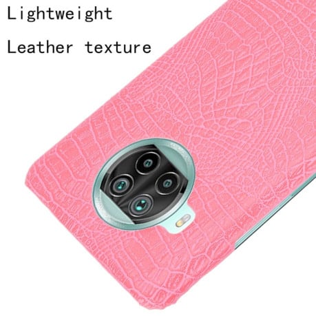 Ударопрочный чехол Crocodile Texture на Xiaomi Mi 10T Lite - розовый