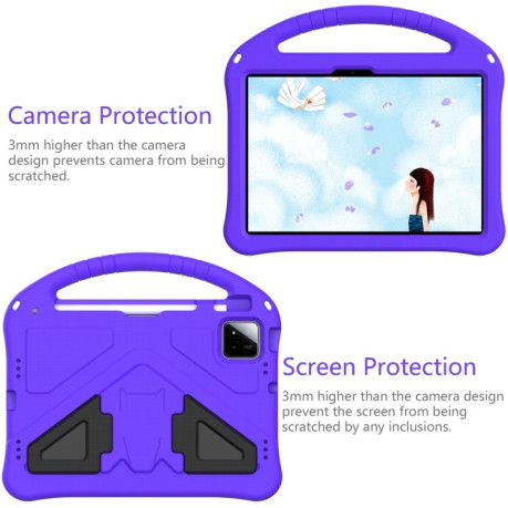 Противоударный чехол EVA Flat Anti Falling для Xiaomi Pad 7 Pro - фиолетовый