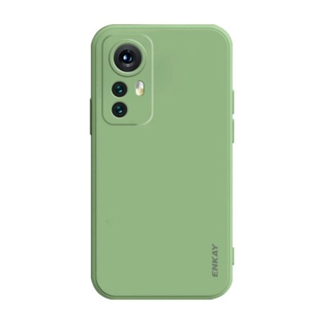 Противоударный чехол ENKAY Liquid Silicone для Xiaomi 12 Pro / 12S Pro - светло-зеленый