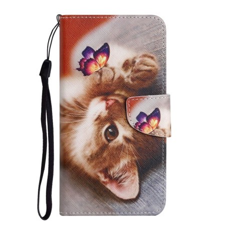 Чехол-книжка Colored Drawing Pattern для  iPhone 14 Plus - Butterfly Cat