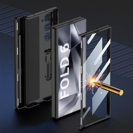 Противоударный чехол GKK Integrated Magnetic Full Coverage with Pen Box, Not Included Pen для Samsung Galaxy  Fold 6 - золотой