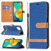 Чохол-книжка Color Matching Denim Texture на Samsung Galaxy M32/A22 4G - синій