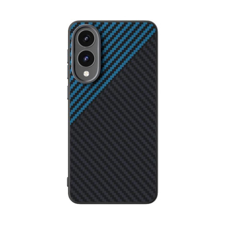 Чохол ABEEL C Carbon Fiber Series 6D Micro Relief MagSafe для Samsung Galaxy S25 Edge 5G - чорно-синій