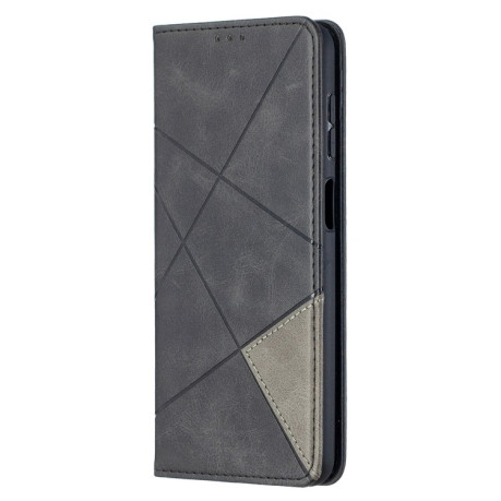 Чехол-книжка Rhombus Texture на Samsung Galaxy A12/M12 - черный