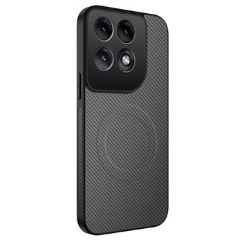 Магнітний чохол Wanlonfeng серії TQ з текстурою карбону на Motorola Edge 70 Pro 5G — сірий