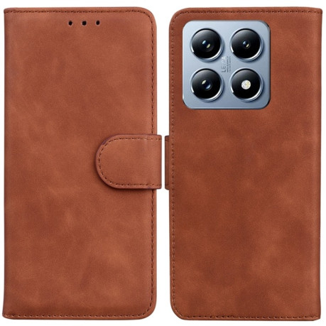 Чохол-книжка Pure Color Magnetic для Xiaomi 14T Pro - коричневий