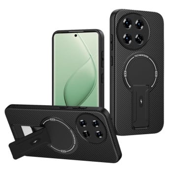 Противоударный чехол Carbon Fiber Texture (MagSafe) на Tecno Spark 30 Pro 4G — черный