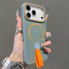 Магнітний чохол Skin-feel Magnetic TPU with Silicone Strap із силіконовим ремінцем на iPhone 18 Pro Max — сірий