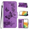 Чохол-книжка Embossed Butterfly для Samsung Galaxy A35 - фіолетовий