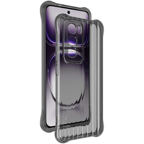 Противоударный чехол IMAK Corrugated Texture Airbag TPU на OPPO Reno 12 Pro Global 5G - черный