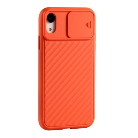 Чехол Sliding Camera на iPhone XR - оранжевый