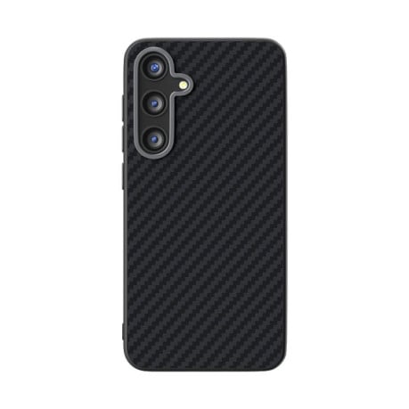 Карбоновый чехол ABEEL C Carbon Fiber Series фактура 6D Micro Relief с MagSafe на Samsung Galaxy S25 FE 5G - черный