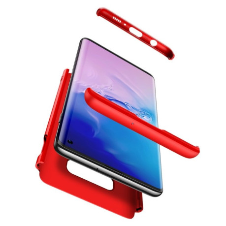 Протиударний чохол GKK Three Stage Splicing Full Coverage на Samsung Galaxy S10 E-червоний