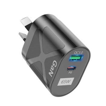 Швидкісний зарядний пристрій 65W GAN PD + QC3 Fast Charger Phone Комп'ютер Universal Charging Head Plug: AU Plug - Black