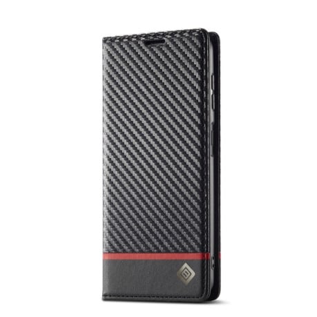 Чехол-книжка LC.IMEEKE Carbon Fiber для Samsung Galaxy S23 FE 5G - Black