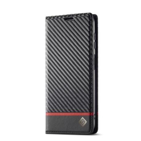 Чехол-книжка LCIMEEKE Carbon Fiber для Samsung Galaxy S24 FE 5G - Black