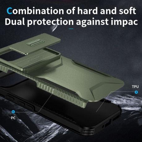 Протиударний чохол Sliding Camshield для Google Pixel 9 Pro XL - зелений