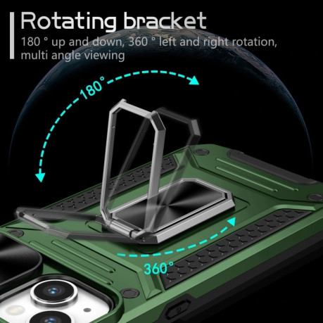 Чохол протиударний Sliding Camshield Card для iPhone 15 Plus - зелений