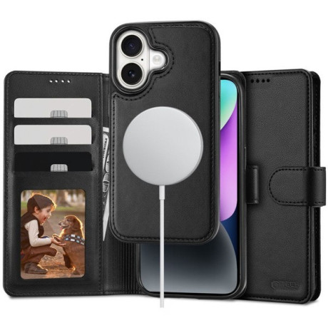 Чехол-книжка Tech-Protect Wallet MagSafe with wallet для iPhone 16 - black