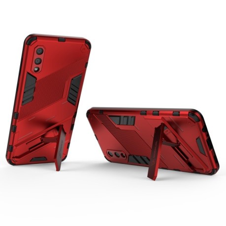Противоударный чехол Punk Armor для Samsung Galaxy A02 / M02 - красный