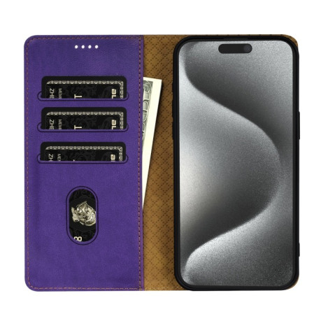 Чехол-книжка NBEKUS CSJ-P1 Solid Color Leather на iPhone 16e - фиолетовый