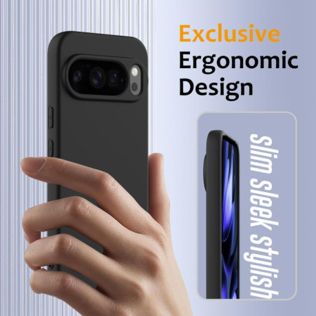 Силиконовый чехол Shockproof Silicone Magsafe для Google Pixel 10 Pro XL - черный