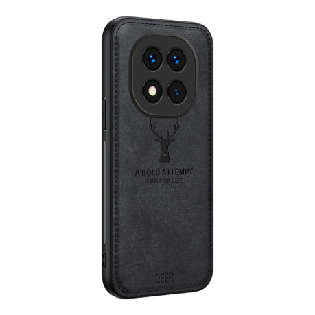 Ультратонкий чохол Deer Head Cloth Skin для Xiaomi Redmi Note 14 Pro 5G/Poco X7 - чорний