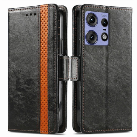 Чехол-книжка Dual-side Magnetic Buckle для Motorola Edge 50 Ultra - черный