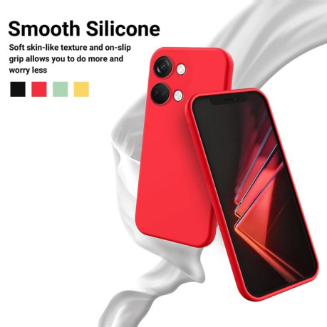 Силіконовий чохол Solid Color Liquid Silicone на OnePlus Nord 3/Ace 2V - червоний