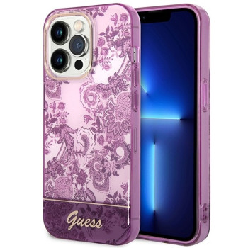 Оригінальний чохол Guess Porcelain Collection на iPhone 14 Pro Max - fuchsia
