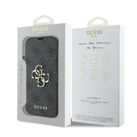 Оригинальный чехол Guess 4G Metal Logo для iPhone 16 Pro Max - Black
