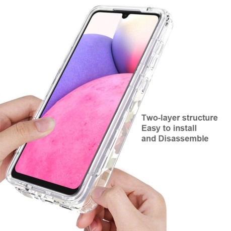 Противоударный чехол Transparent Painted для Samsung Galaxy A33 5G - Rose