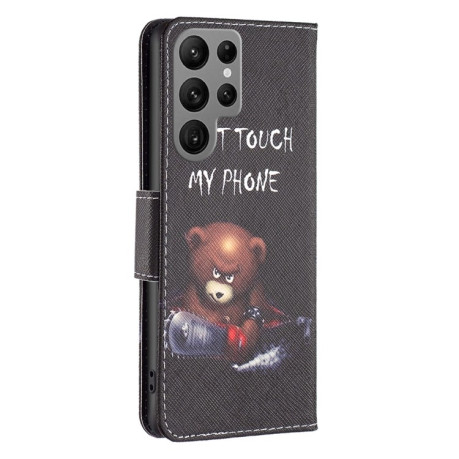 Чохол-книжка Colored Drawing Pattern для Samsung Galaxy S25 Ultra 5G - Bear
