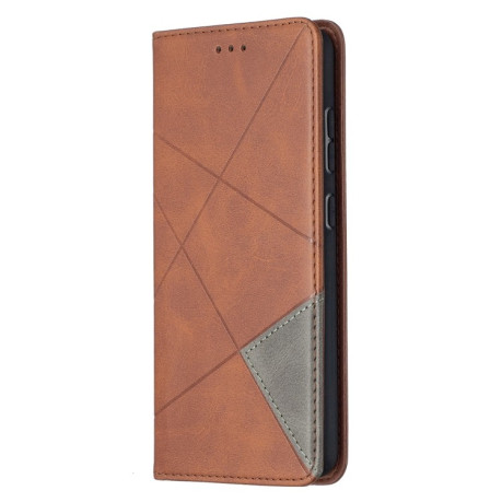 Чехол-книжка Rhombus Texture на Samsung Galaxy A52/A52s - коричневый